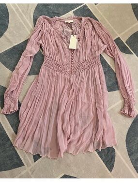 XL LoveShackFancy Dusty Belinda Pink dress